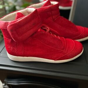 Maison Martin Margiela Red High-Top Sneakers